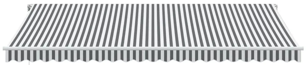 Toldo retrátil automático com LED 500x350 cm antracite/branco