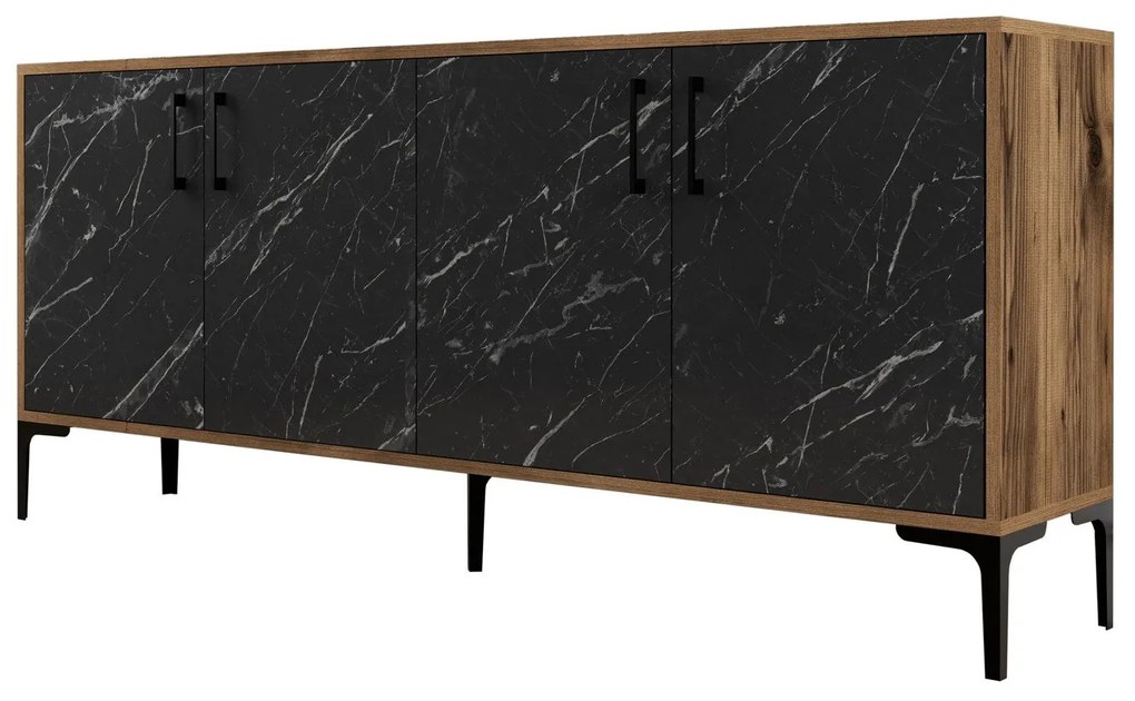Console Kiev – Walnut Black – 180 cm x 78 cm x 35 cm