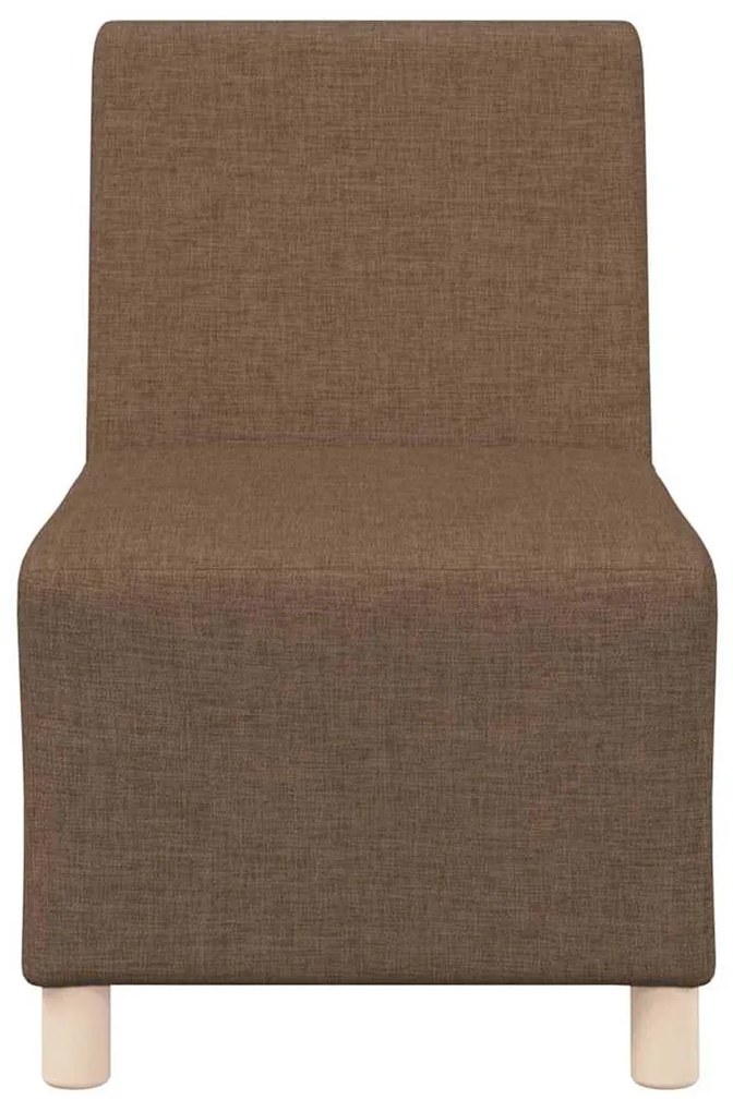 Cadeira de Sofá Cinza Claro 55 cm em Tecido 2 pcs Castanho