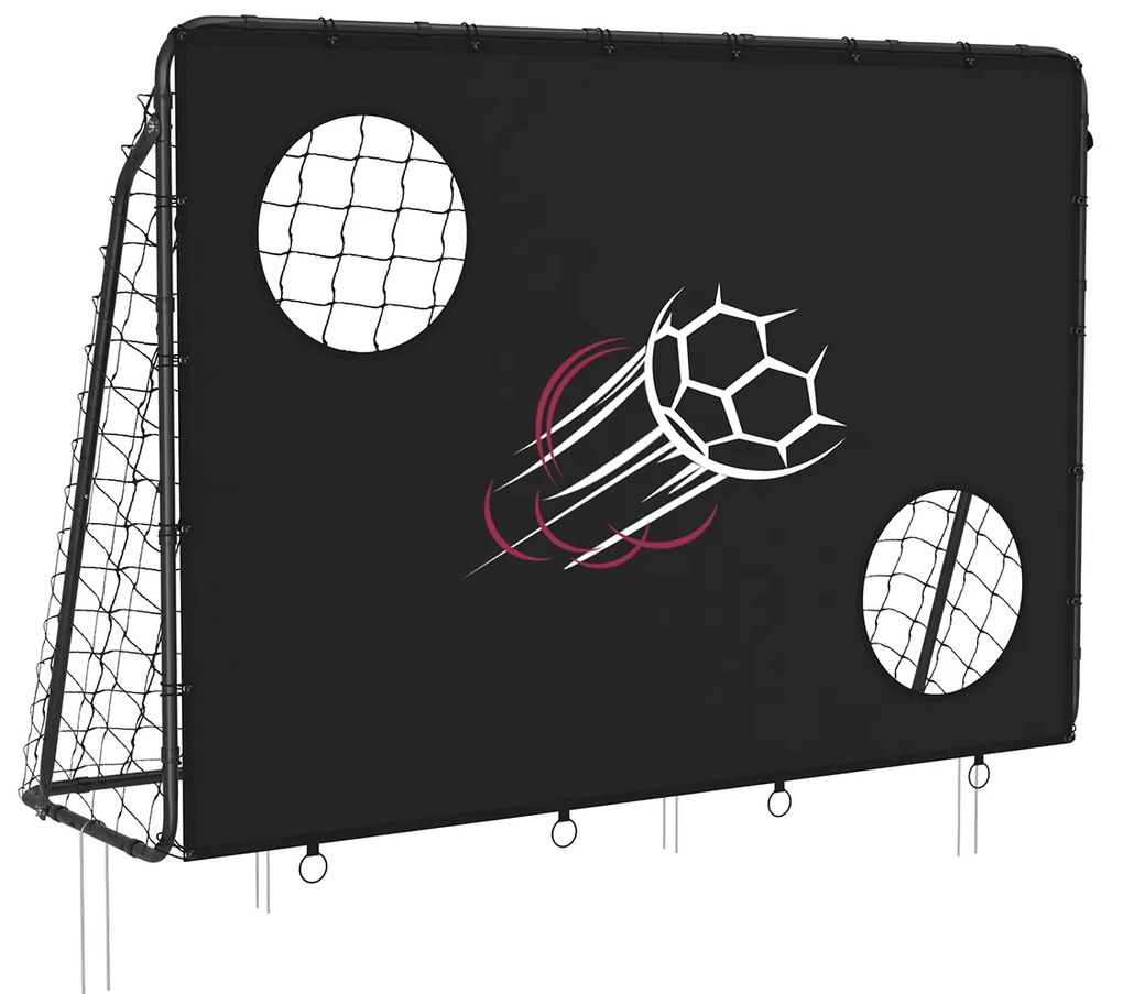 Baliza de futebol para crianças 215 x 76 x150 cm preta