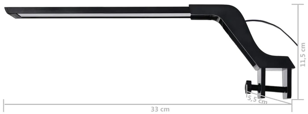 Lâmpada de aquário LED com braçadeira 35-55 cm azul e branco
