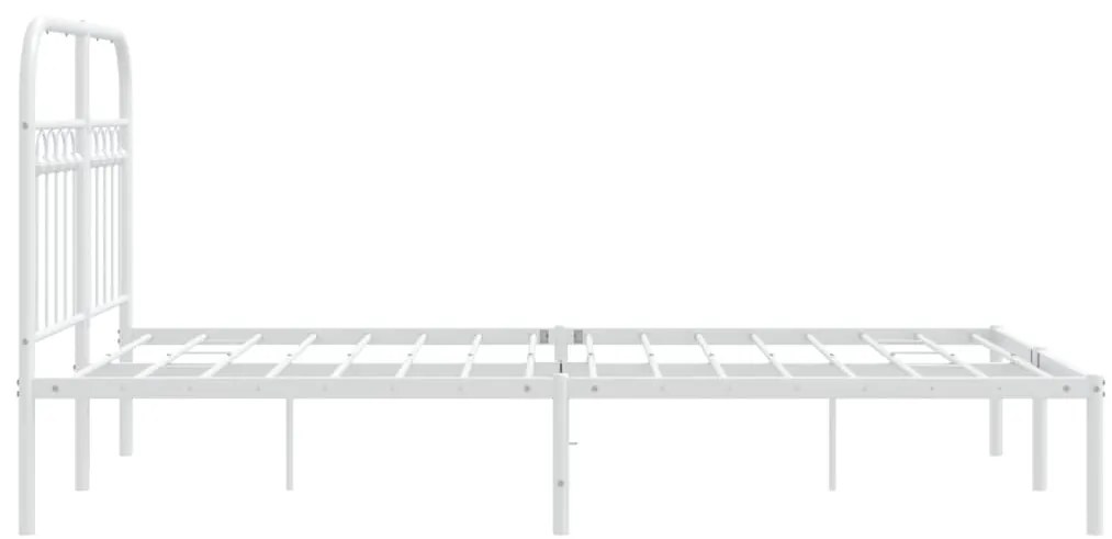 Estrutura de cama com cabeceira 120x200 cm metal branco