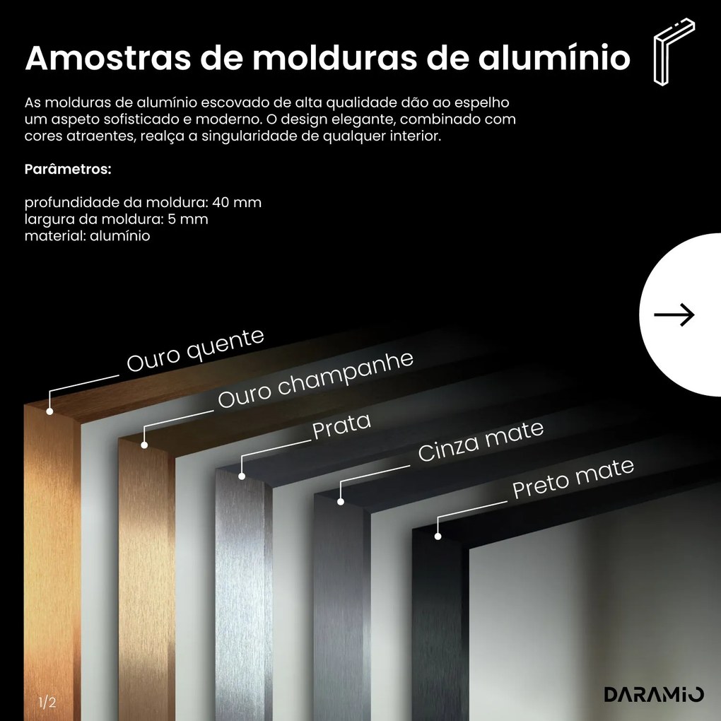 Espelho com luz F1