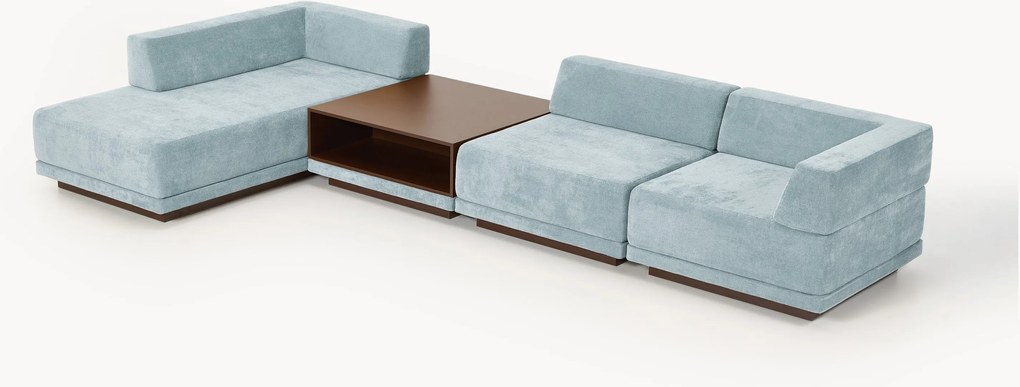 Sofá de canto modular Colin (4 lugares) com mesa de centro