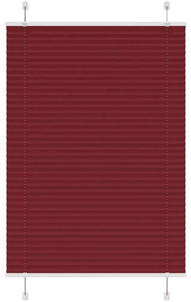 Plissado Cego Bordéus Vermelho 85x150 cm Largura Tecido