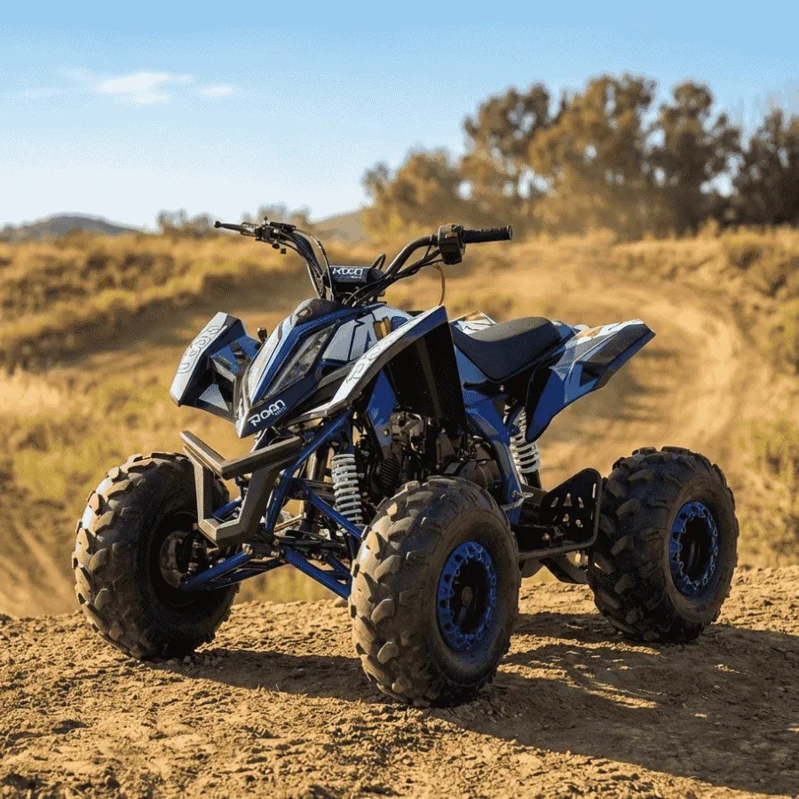 Moto infantil 4 RFZ Falcon Gasolina 140cc R8 semi-automático Azul