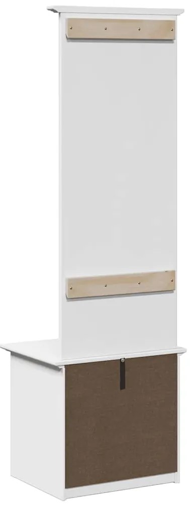 Armário corredor com ganchos BODO branco 50x40x157 cm