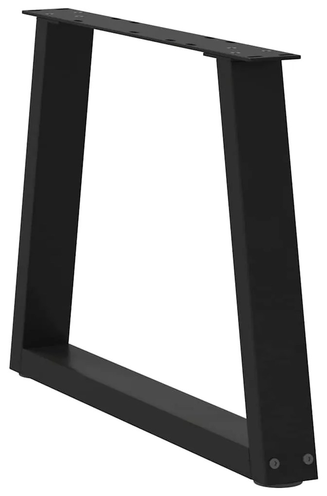 Mesa de jantar pernas 2 pcs forma de V 50x(42-43,3)cm aço preto