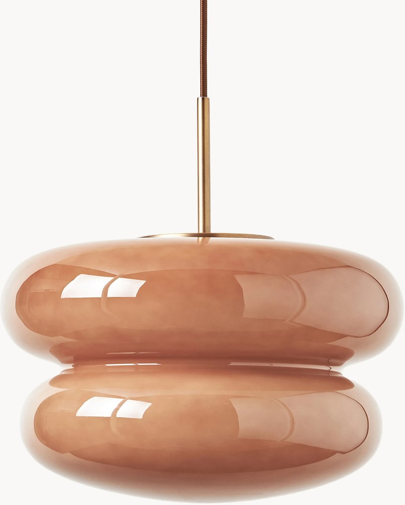 Candeeiro suspenso de vidro opalino Baya