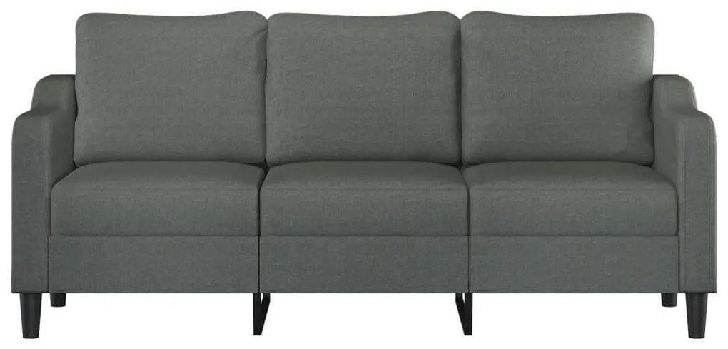 Sofá de 3 lugares 180 cm tecido cinza-escuro