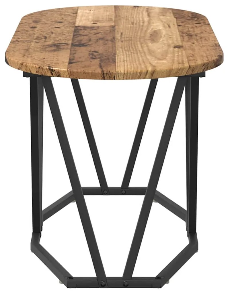 Mesa de Centro vidaXL Madeira Antiga 80x40x40,5 cm em Madeira de Engen