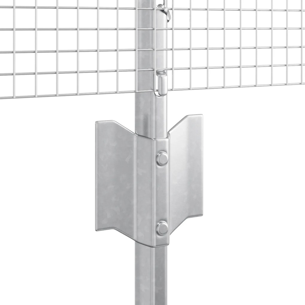 Conjunto de Cerca de Galinheiro Conjunto de 2 Aço Galvanizado
