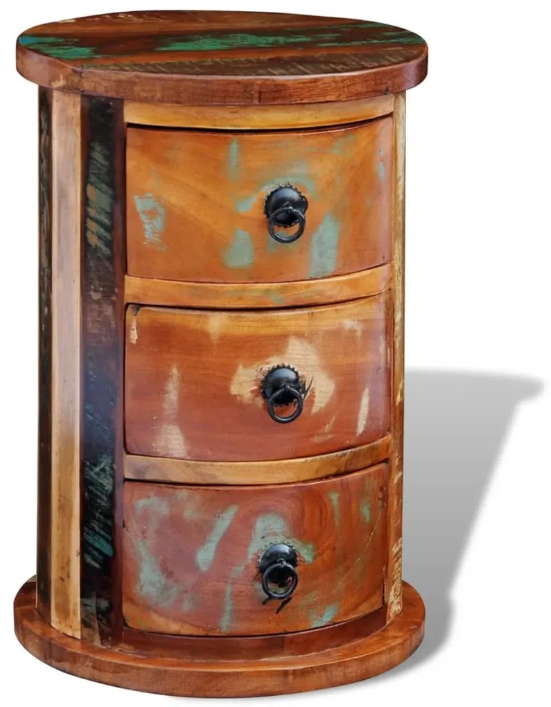 Armário com 3 gavetas madeira reciclada maciça