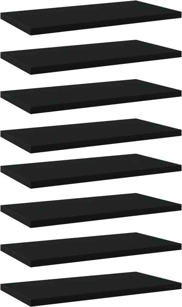 Prateleiras para estante 8 pcs 40x20x1,5cm contraplacado preto