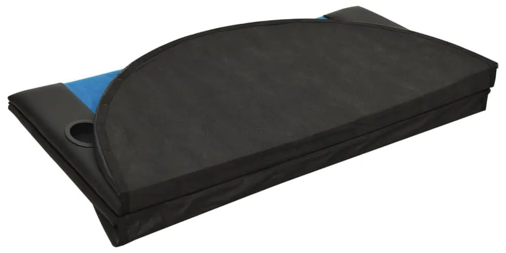 Mesa tabuleiro póquer dobrável 10 jogadores 208x106x3 cm azul