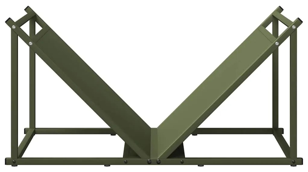 Suporte para lenha aço laminado a frio verde azeitona
