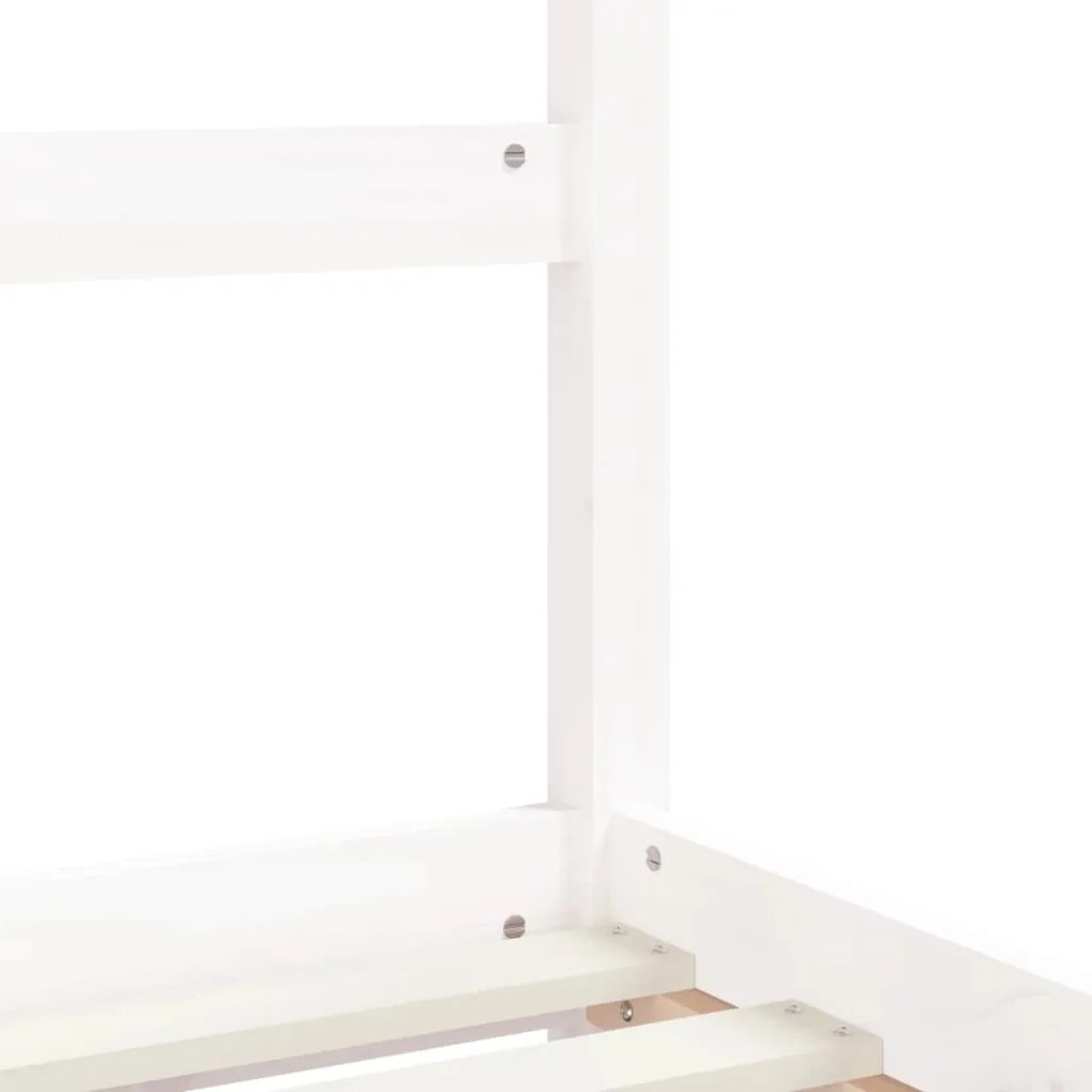 Estrutura de cama infantil 90x190 cm pinho maciço branco