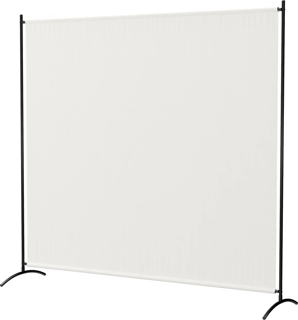 Biombo de exterior de painel único, divisória de 180 cm de altura com proteção UV30+, bege