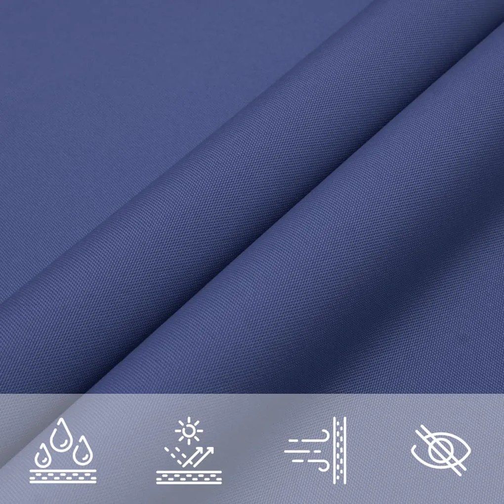 Para-sol estilo vela tecido oxford triangular 3x4x4 m azul