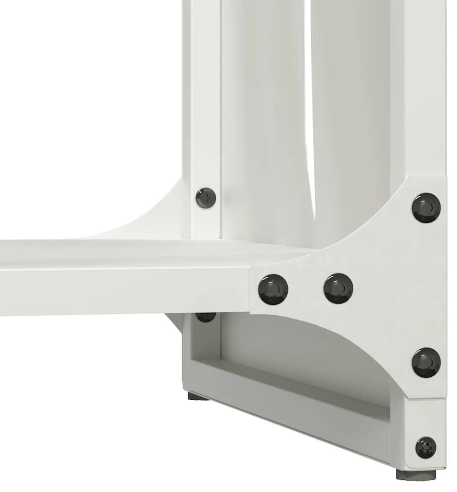 Suporte para lenha 40x30x80 cm aço laminado a frio branco