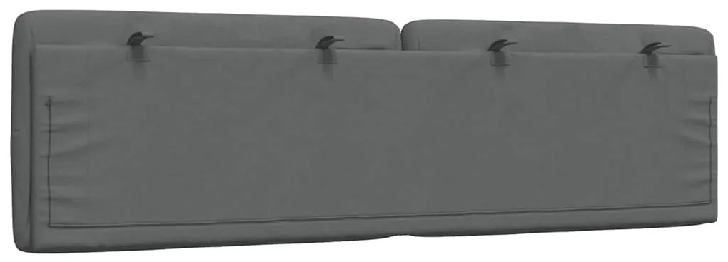 Almofadão de cabeceira 180 cm tecido cinzento-escuro