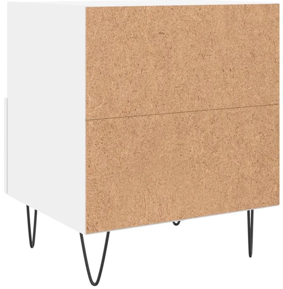 Mesas de cabeceira 2 pcs 40x35x47,5 cm deriv. de madeira branco