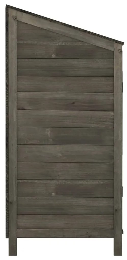 Abrigo de jardim 102x52x112cm madeira de abeto maciça antracite