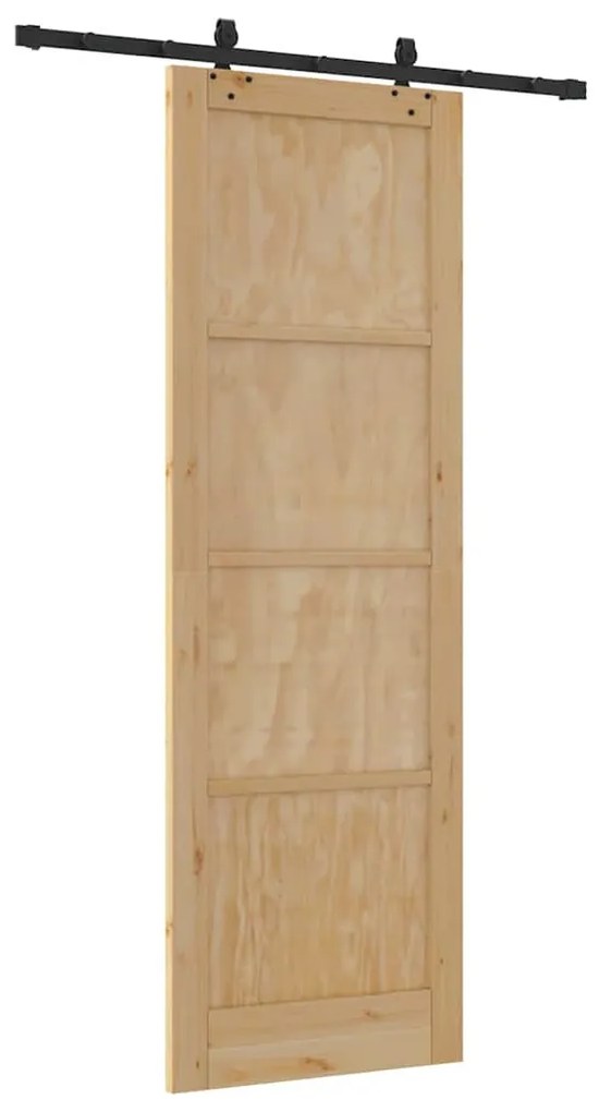 Porta Deslizante com Conjunto de Ferragens 'ORKDAL'Madeira Sólida de P