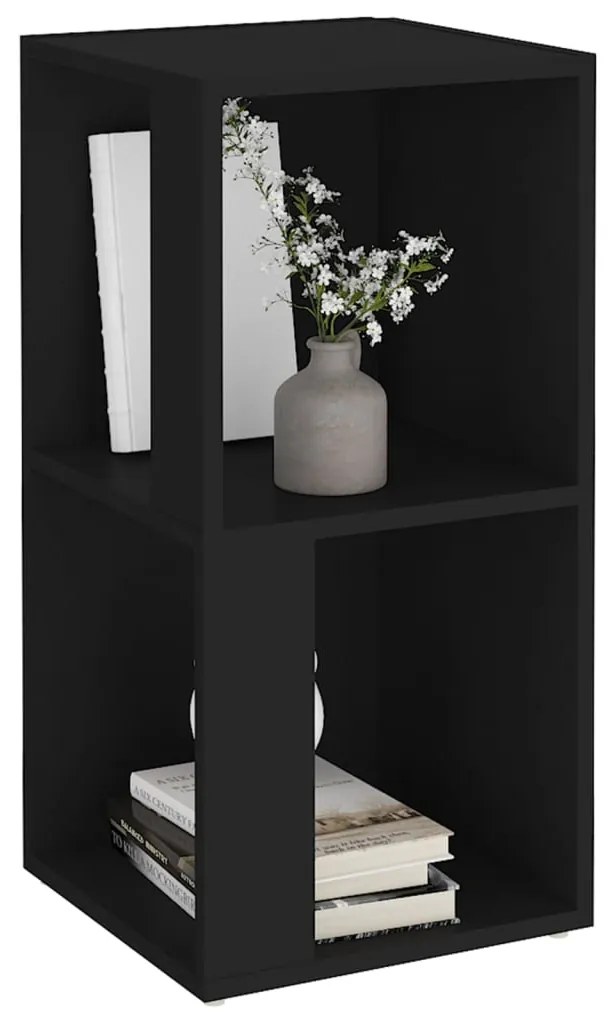 Armário de canto 33x33x67 cm derivados de madeira preto