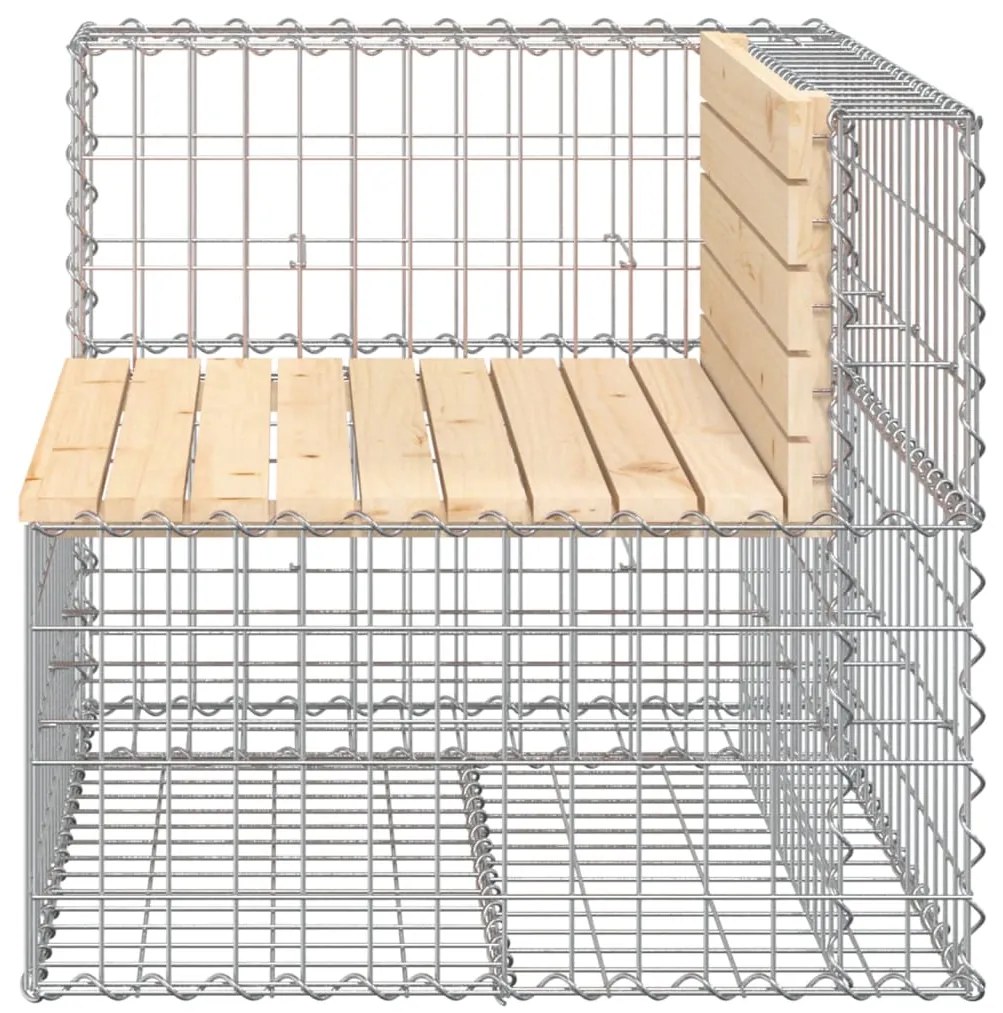 Banco de jardim c/ design gabião 92x71x65,5 cm pinho maciço
