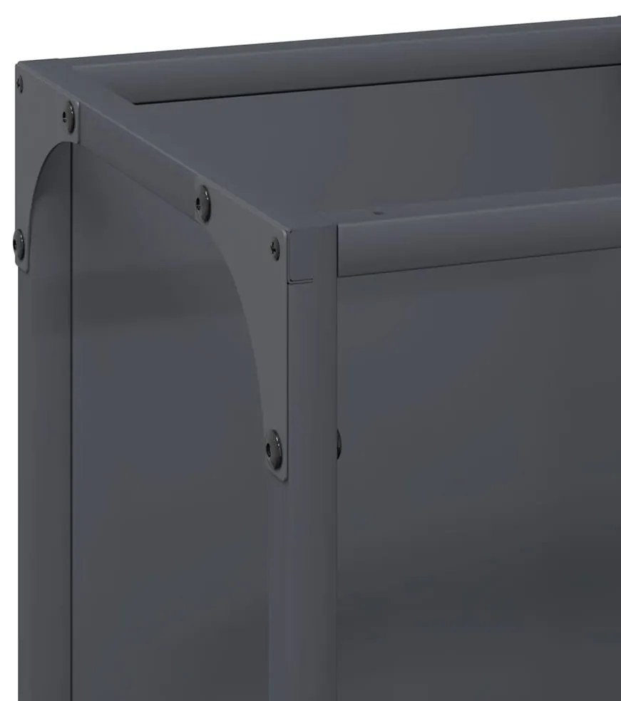 Suporte para lenha 25x25x100 cm aço laminado a frio antracite