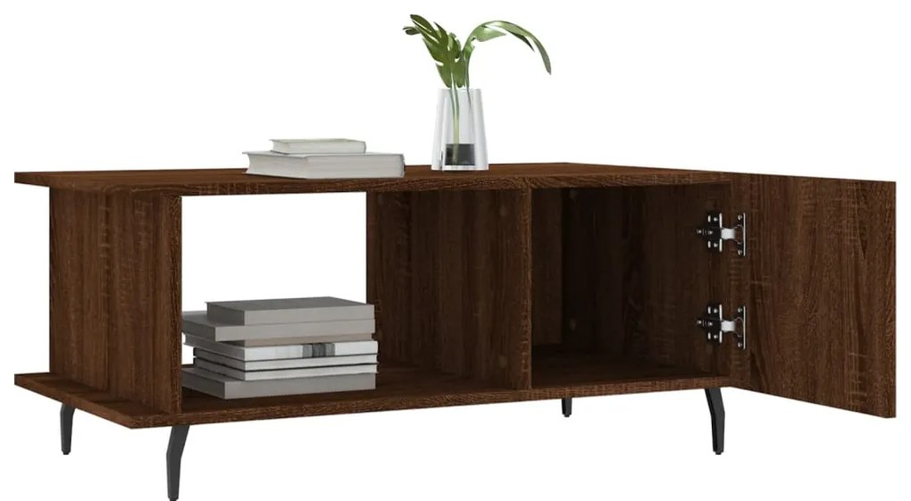Mesa centro 90x50x40 cm derivados de madeira carvalho castanho