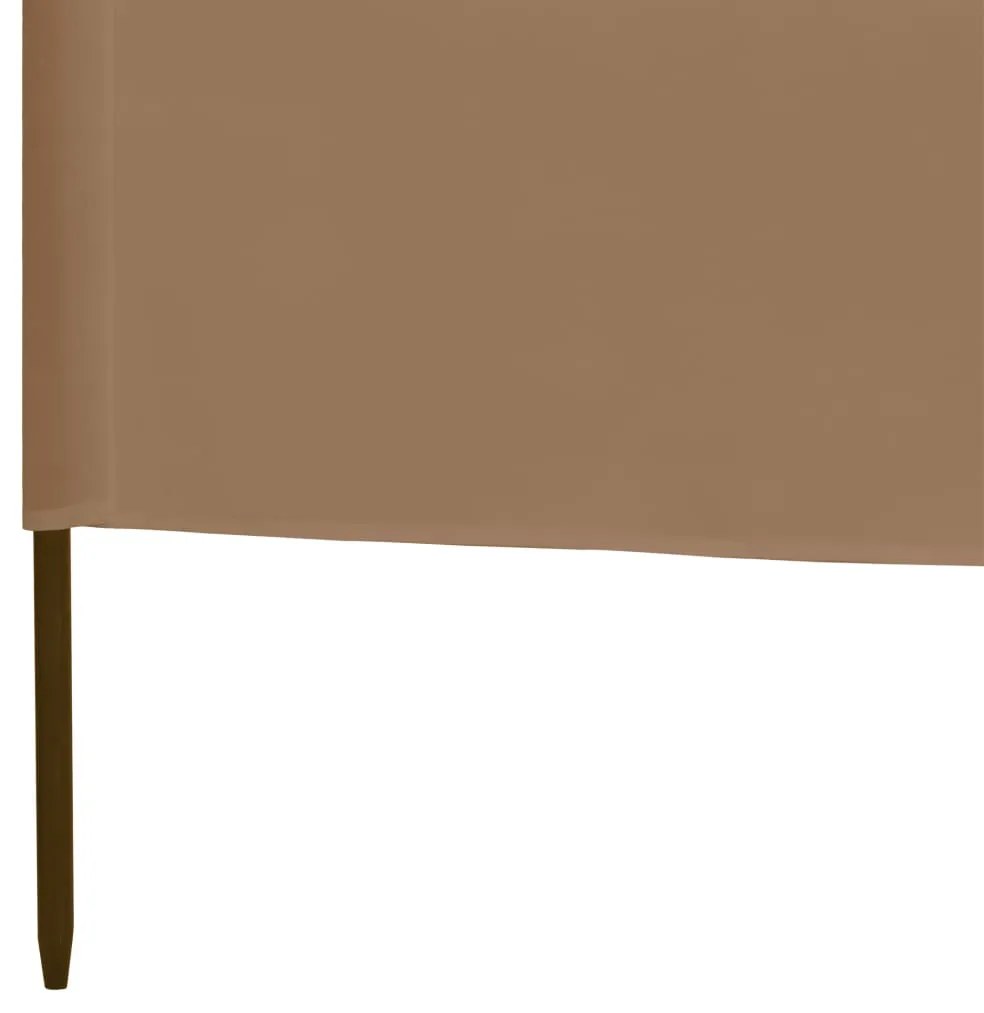 Para-vento com 3 painéis em tecido 400x80 cm cinza-acastanhado