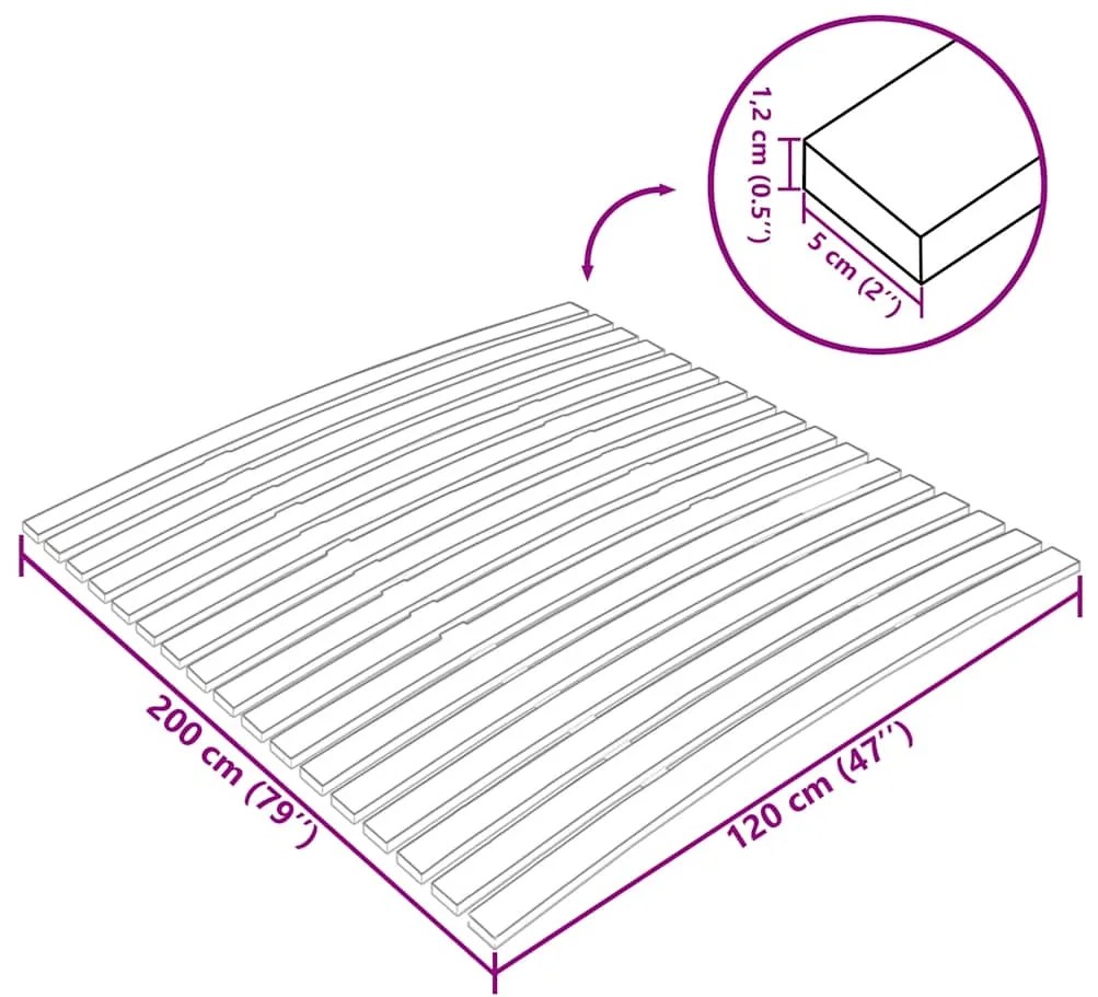 Estrado de ripas com 17 ripas 120x200 cm