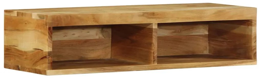 Armário de TV para parede 80x30x19 cm madeira acácia maciça
