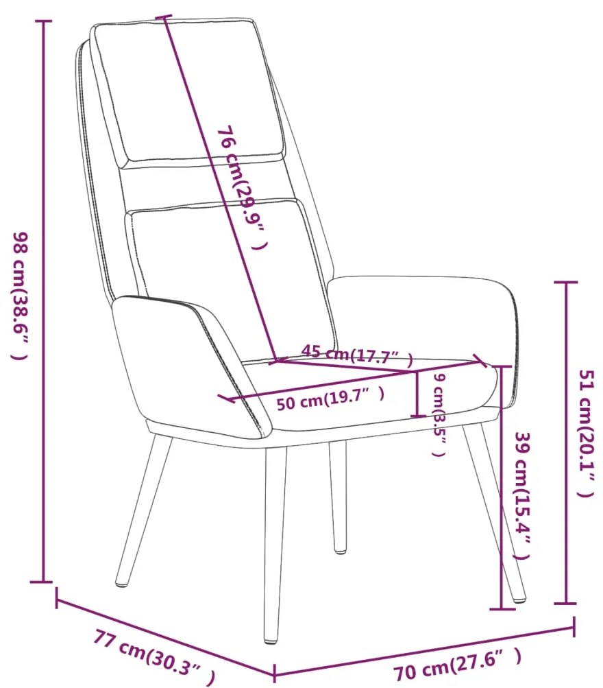 Cadeira de descanso tecido castanho