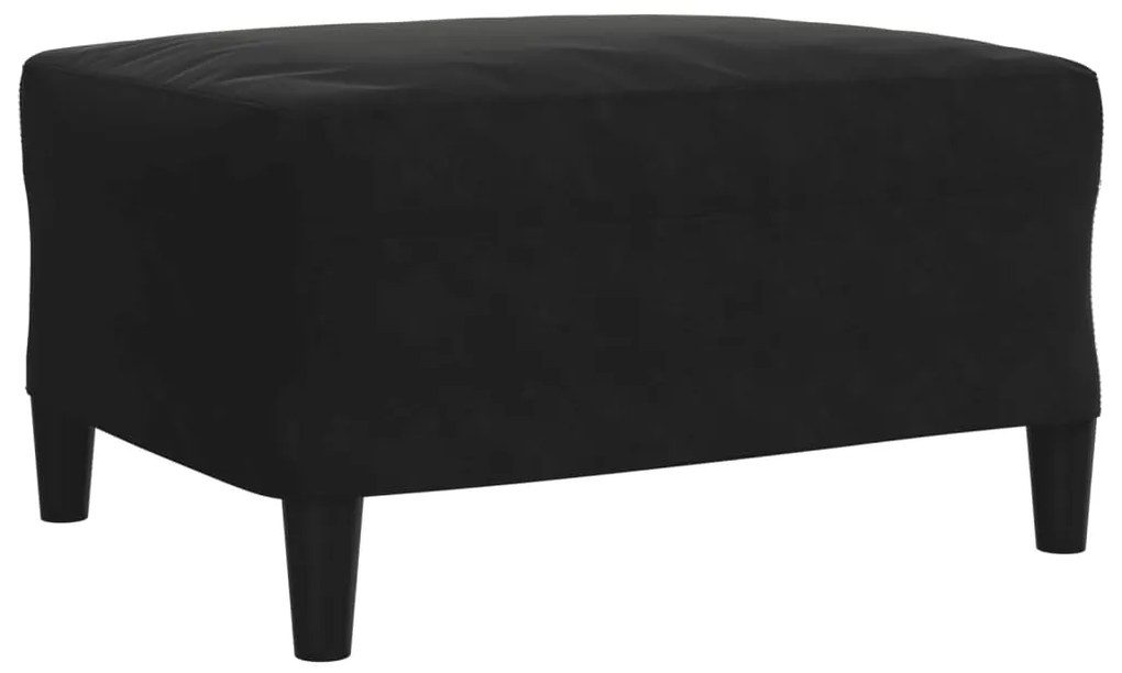 4 pcs conjunto de sofás com almofadões e rolos veludo preto
