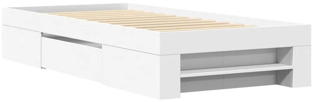 Estrutura de cama 100x200 cm derivados de madeira branco