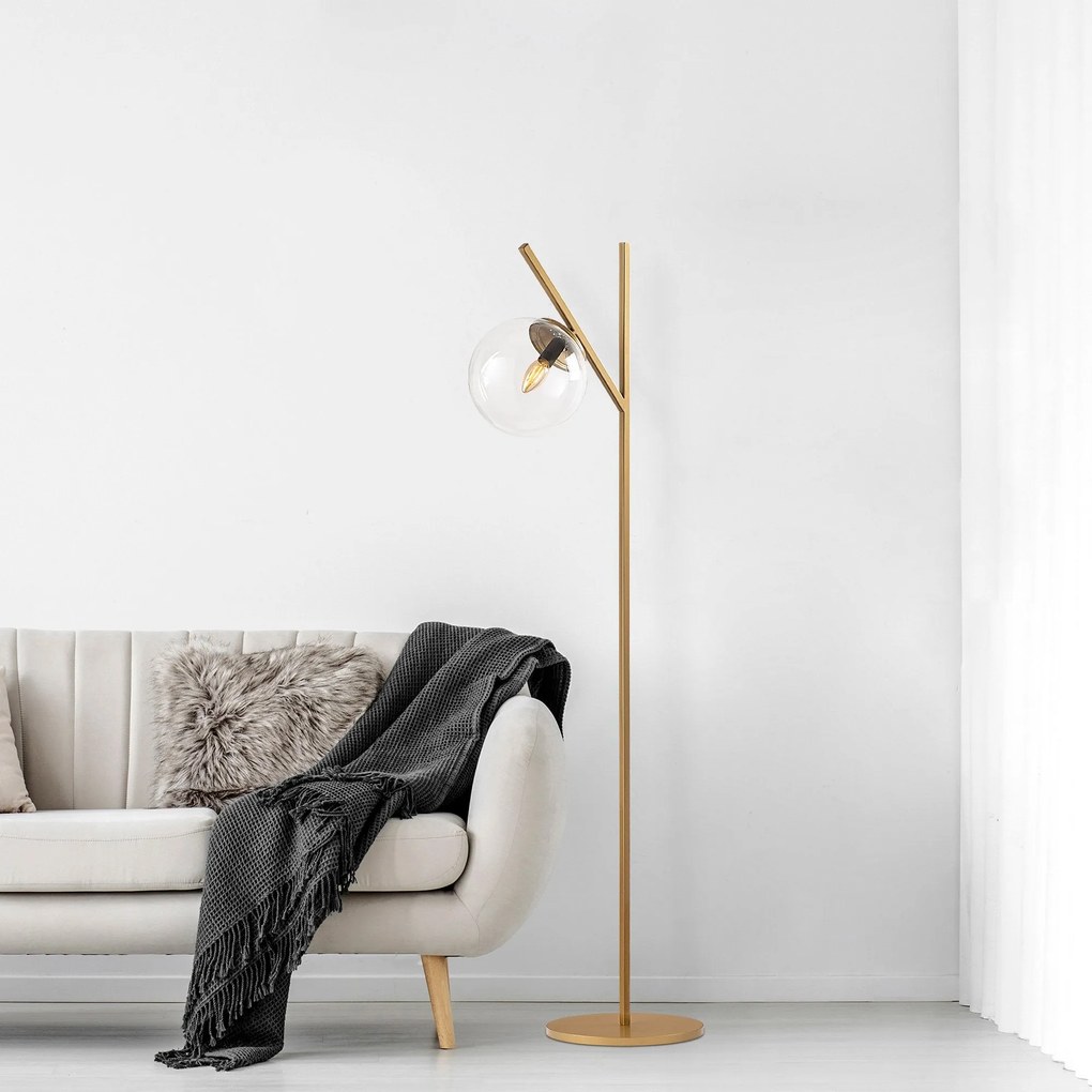 Lâmpada de Pé Fork – Dourada – 31 x 45 x 152 cm