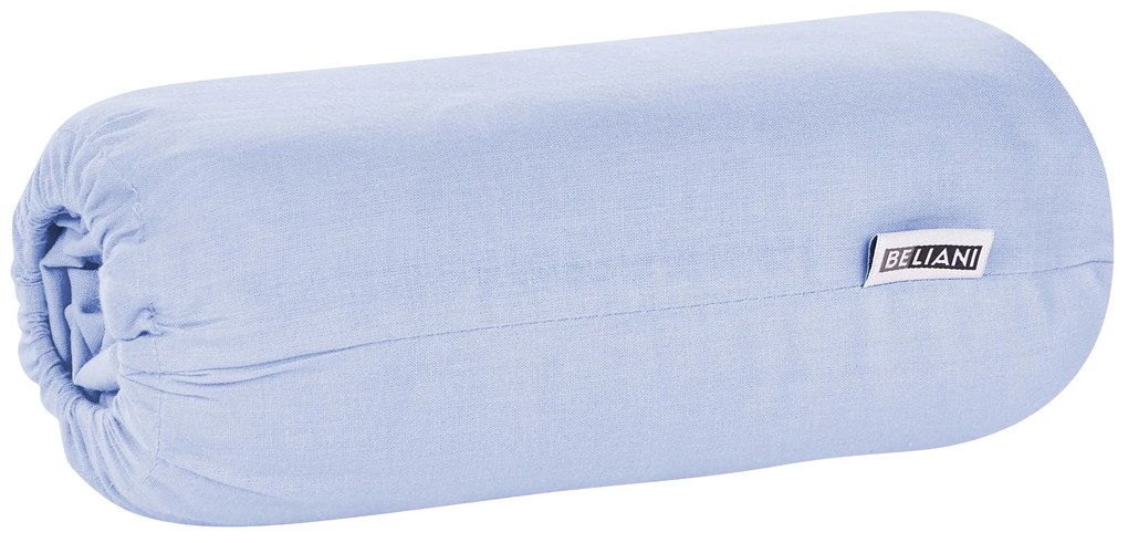 Lençol-capa em algodão azul 90 x 200 cm JANBU Beliani