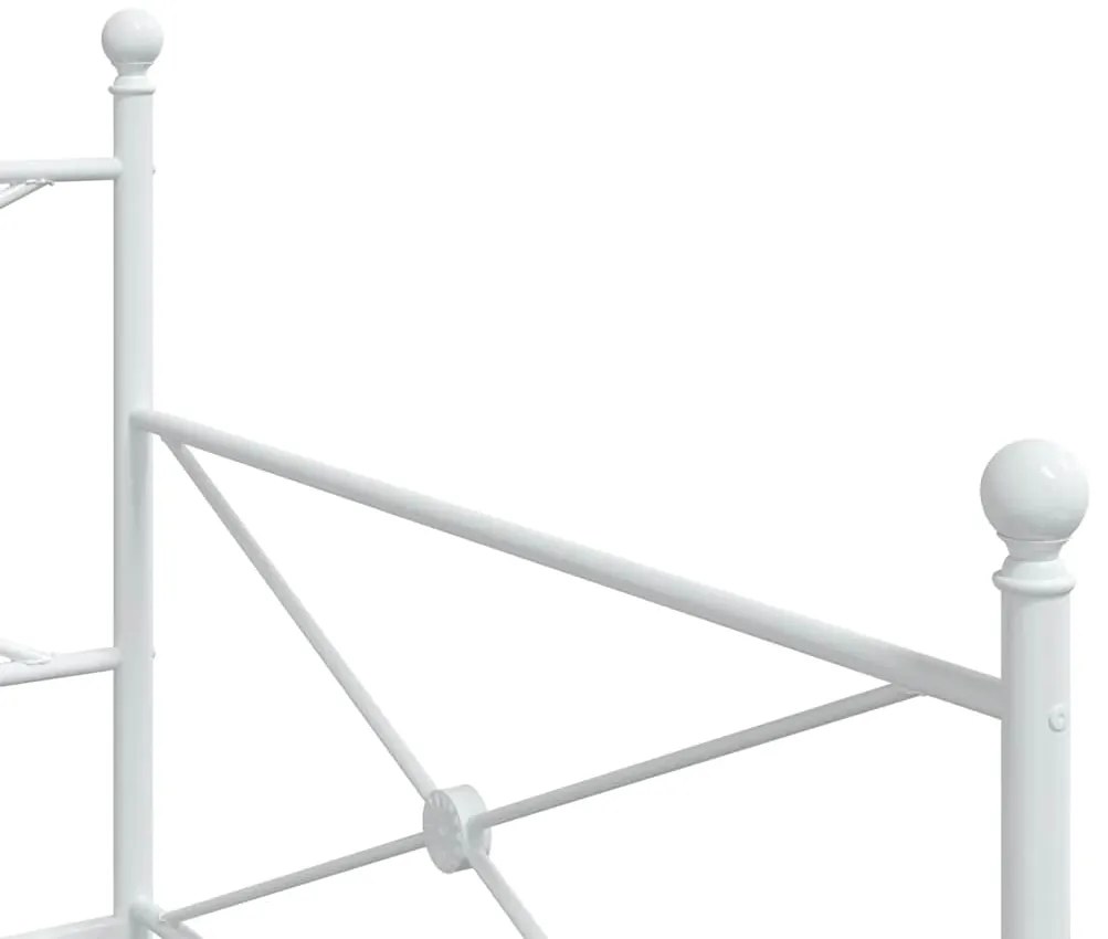 Cama de dia com gavetão sem colchão 100x190 cm aço branco