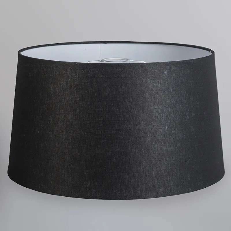 Candeeiro de suspensão moderno em aço com abajur 45 cm preto - Cappo 1 Design,Country / Rústico,Moderno