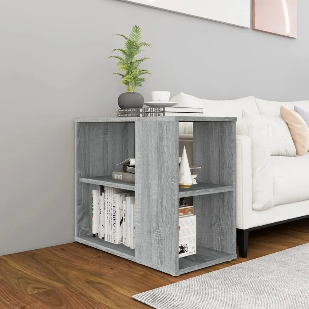 815814 vidaXL Móvel de apoio 60x30x50 cm derivados de madeira cinzento sonoma