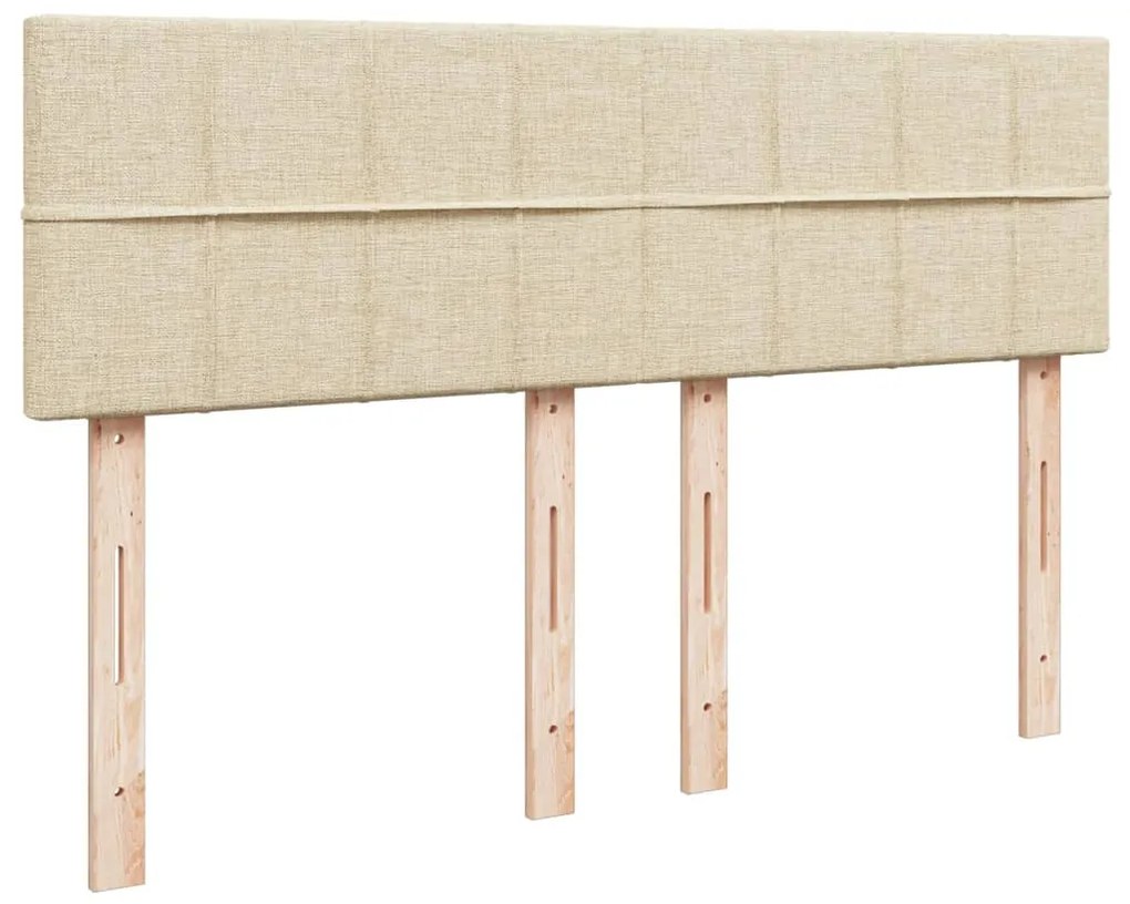 Cama com molas/colchão 140x200 cm tecido cor creme