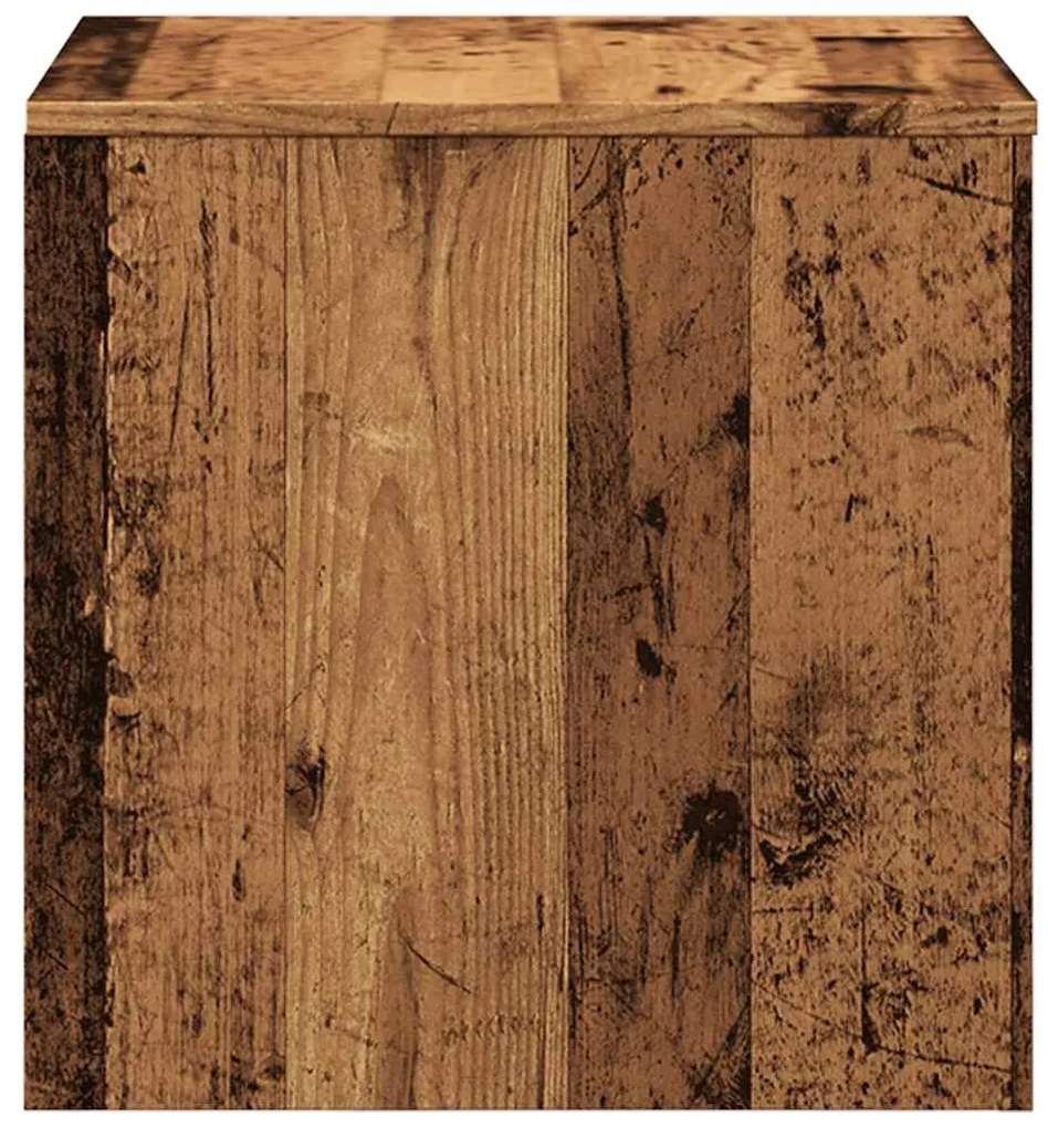 Mesas de apoio 3 pcs derivados de madeira madeira velha