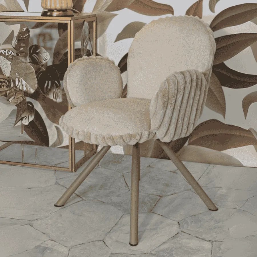 CONJUNTO DE 2 UNIDADES CADEIRAS JANTAR STOCKHOLM -B- 64X68X83 CM (ALTURA DO ASSENTO CM 45) CREME