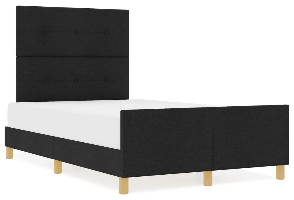 Cama vidaXL Preta 120x190 cm em Tecido