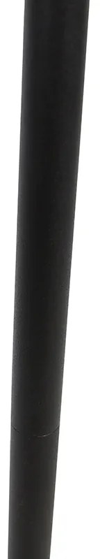 Foco de jardim ajustável preto IP44 com cabo e ficha - Basic Moderno