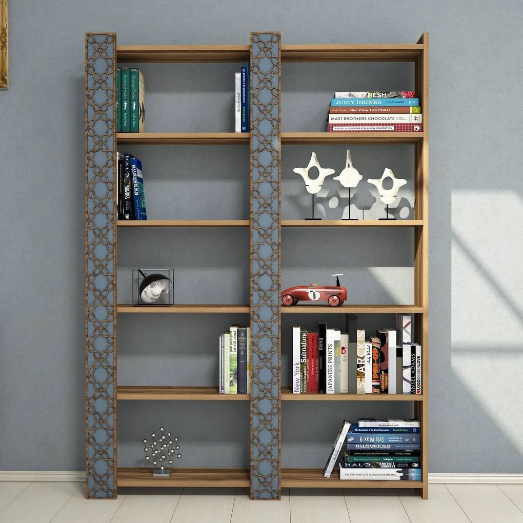 Estante City – Nogueira – 124,6 x 170 x 24,2 cm