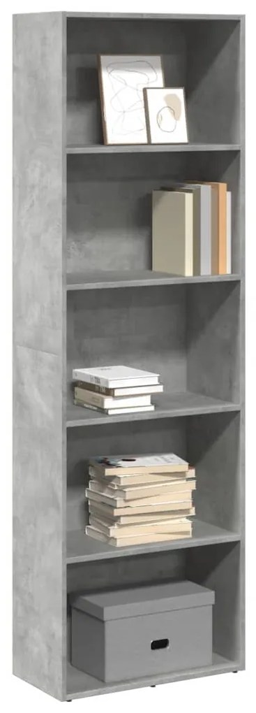 vidaXL Estante 60x30x189 cm derivados de madeira cinzento cimento